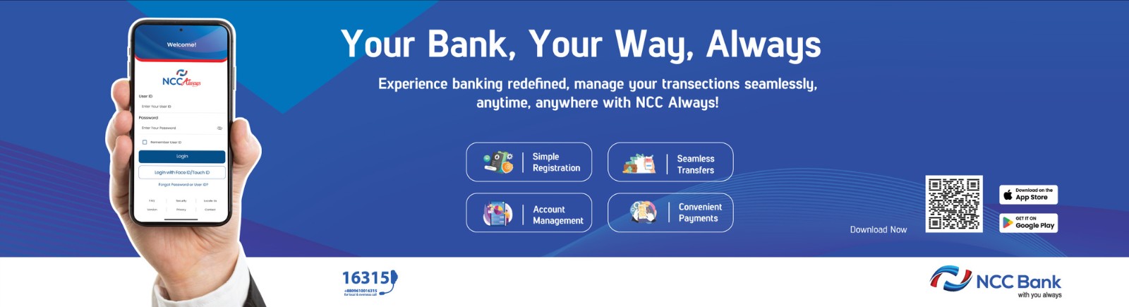 Your Bank, Your Way with NCC Always!